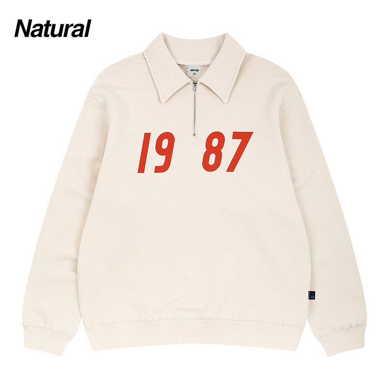 【87MM】1987MMLG HALF ZIP SWEAT 男女兼用 スウェット 【87MM】1987MMLG HALF ZIP SWEAT 男女兼用 スウェット