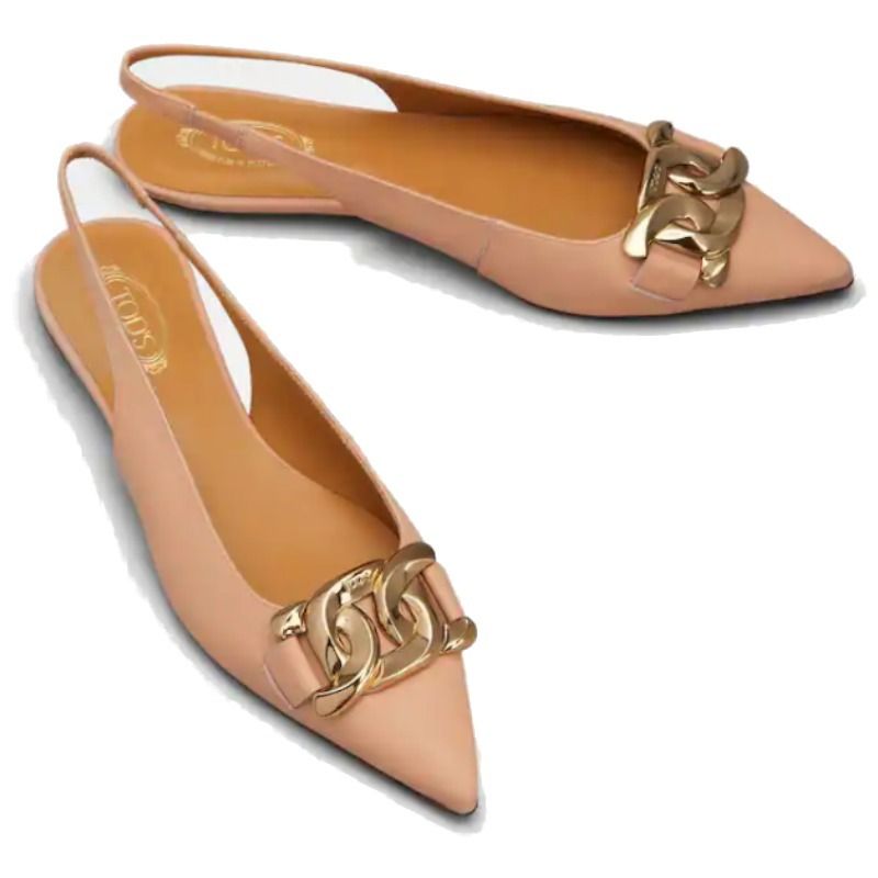 日本未入荷☆新作【トッズ】レザー スリングバック バレリーナ (TOD'S ...