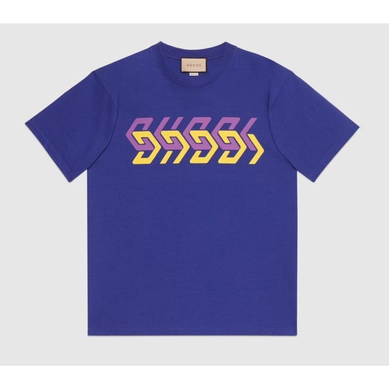 即発*GUCCI グッチ Tシャツ ミラープリント コットンジャージー (GUCCI 即発*GUCCI グッチ Tシャツ ミラープリント コットンジャージー (GUCCI