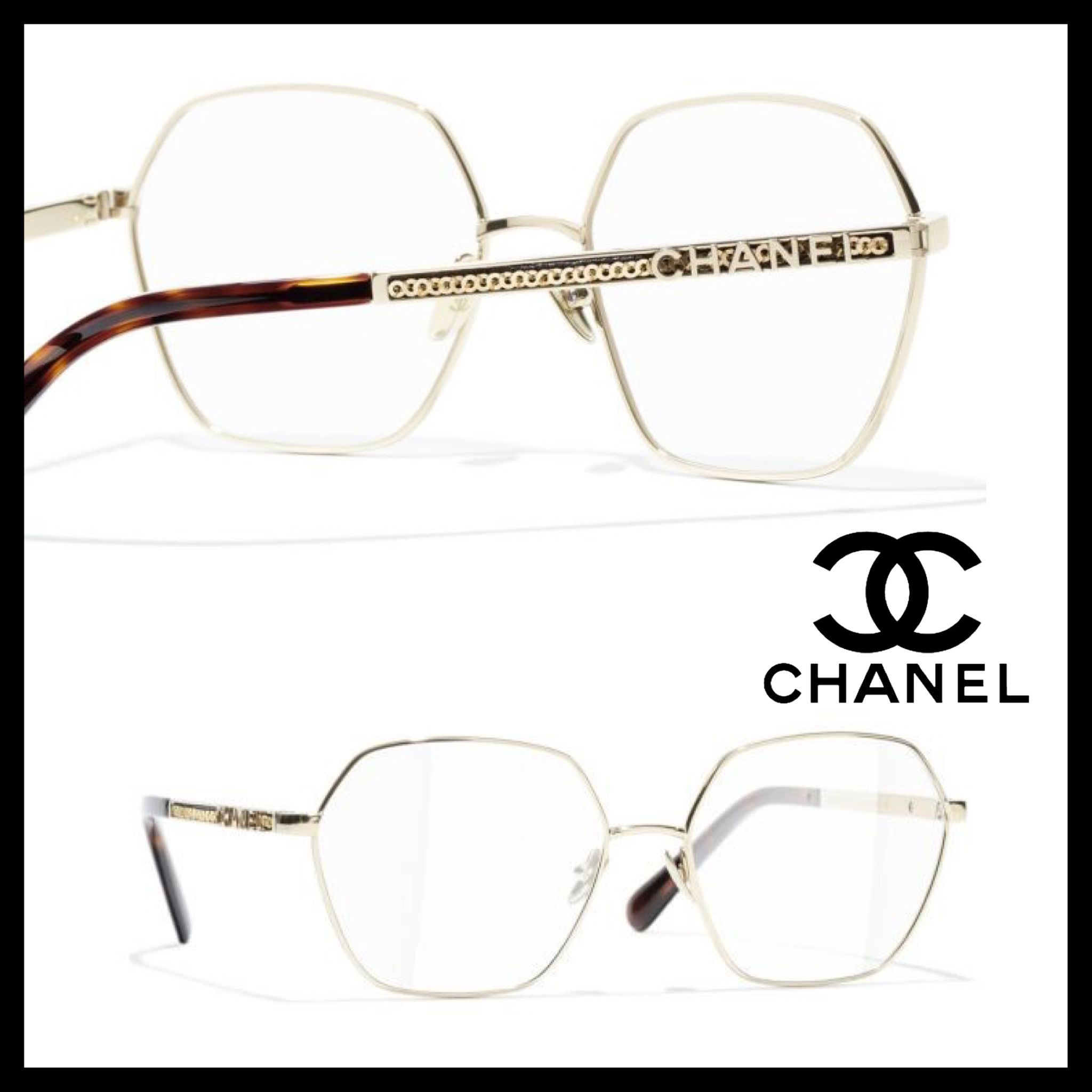 CHANEL シャネル 眼鏡 メガネフレーム 伊達メガネ ウェリントン