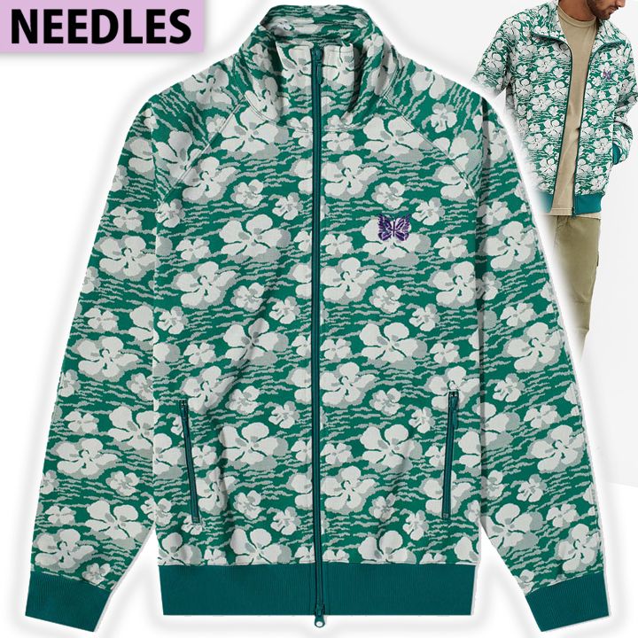 NEEDLES ロゴ刺繍ポリジャカード トラックジャケット FLORAL (Needles ...
