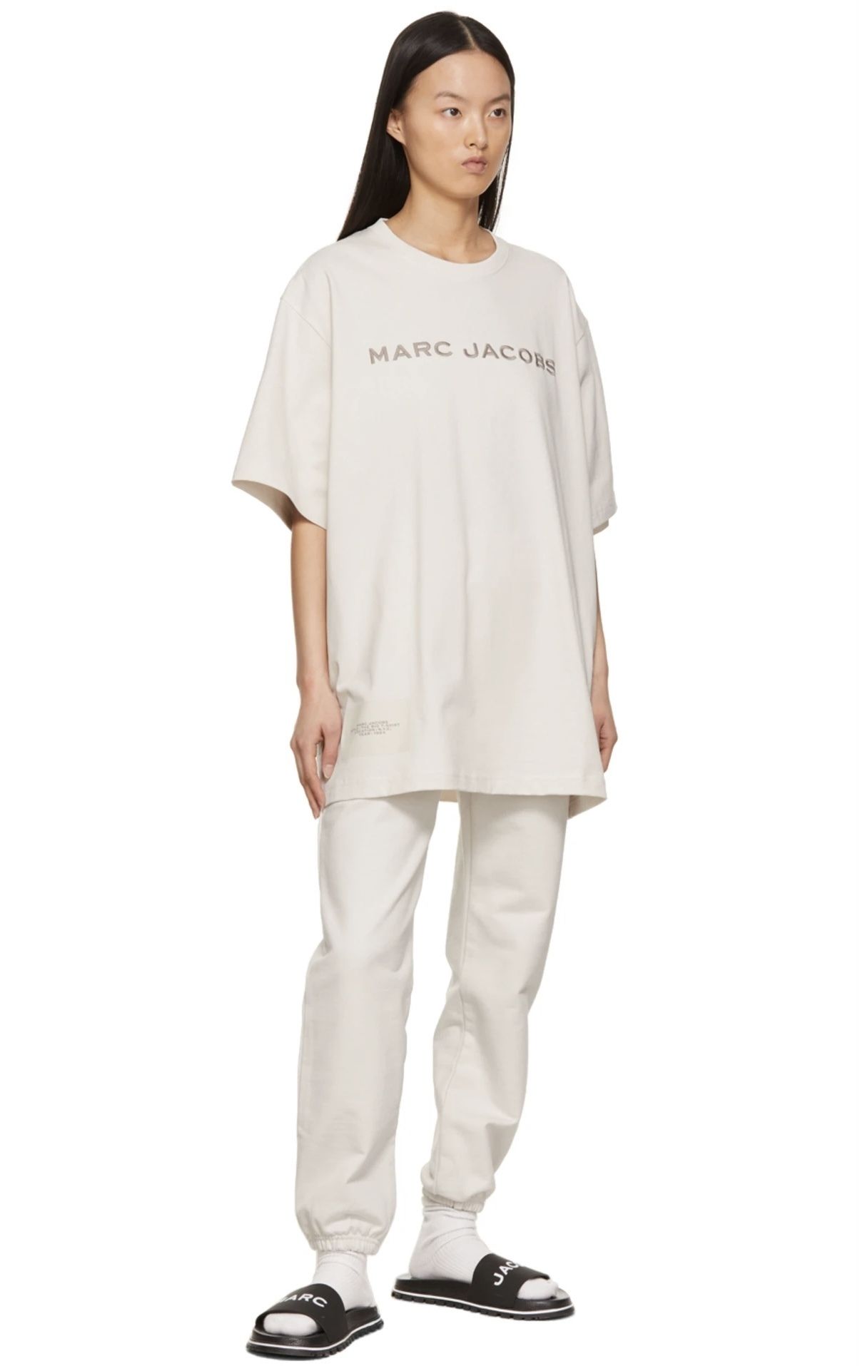 MARC JACOBS オフホワイト The Sweatpants ラウンジ パンツ (MARC 【代引可】 Marc ラウンジパンツ Sweatpants The ブラック Jacobs ワークパンツ/カーゴパンツ