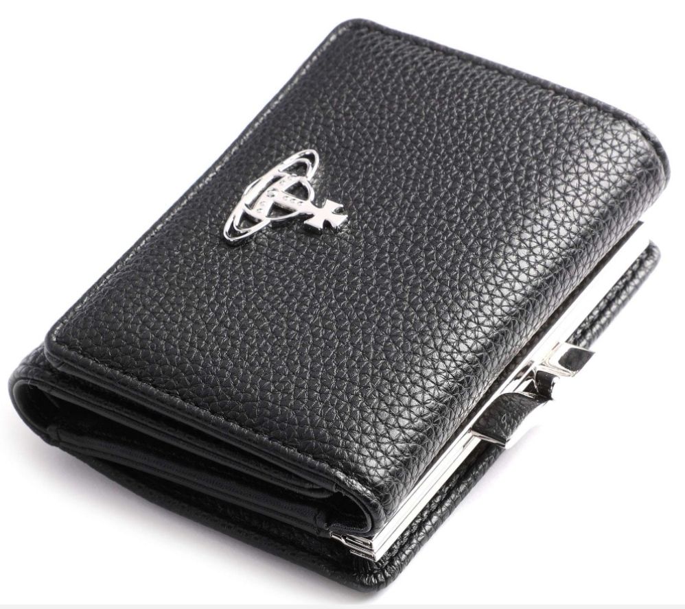 希少☆Johanna【送込Vivienne Westwood】がま口ID3折財布☆青黒 希少☆Johanna【送込Vivienne Westwood】がま口ID3折財布☆青黒
