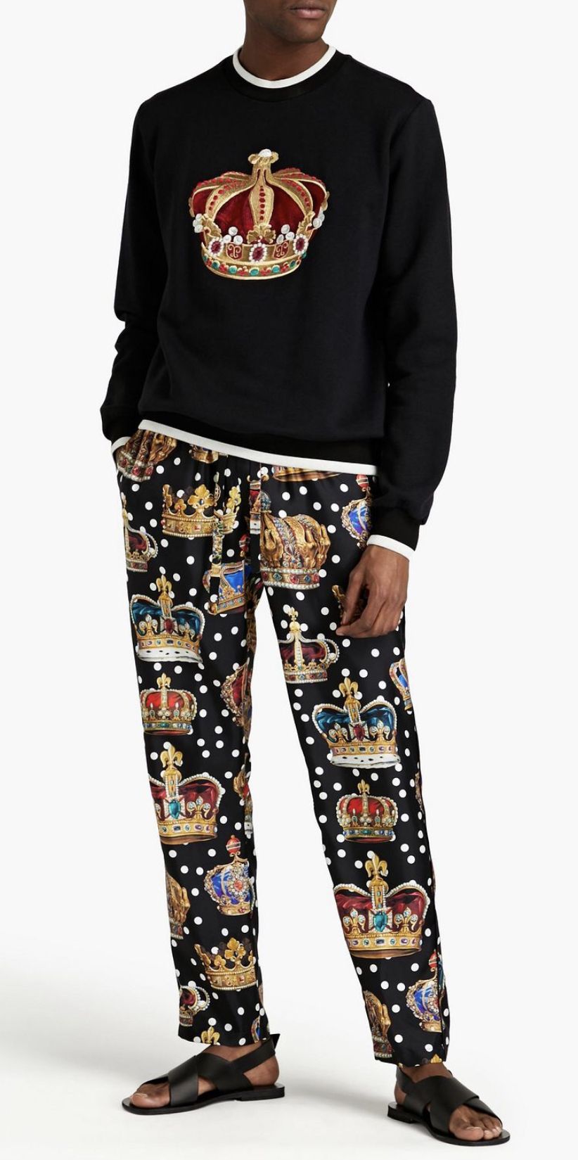 おすすめ【DOLCE & GABBANA 】プリントシルクツイル パンツ おすすめ【DOLCE & GABBANA 】プリントシルクツイル パンツ