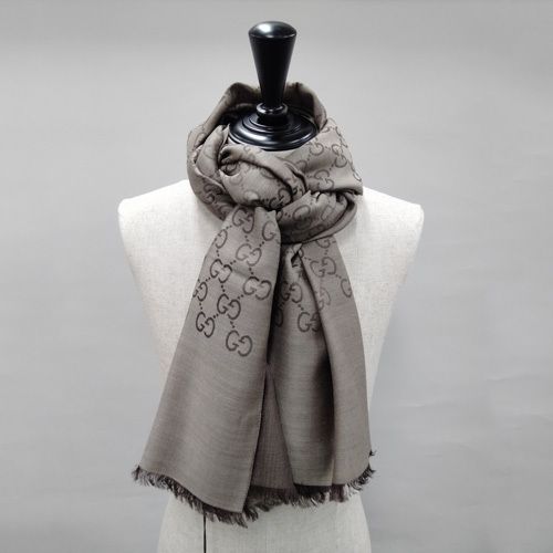 ブラウン ストール グッチ GGパターン 165903 【新品】[GUCCI