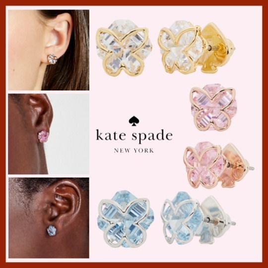 kate spade】サムシング スパークリー バタフライ スタッズ (kate kate spade】サムシング スパークリー バタフライ スタッズ (kate