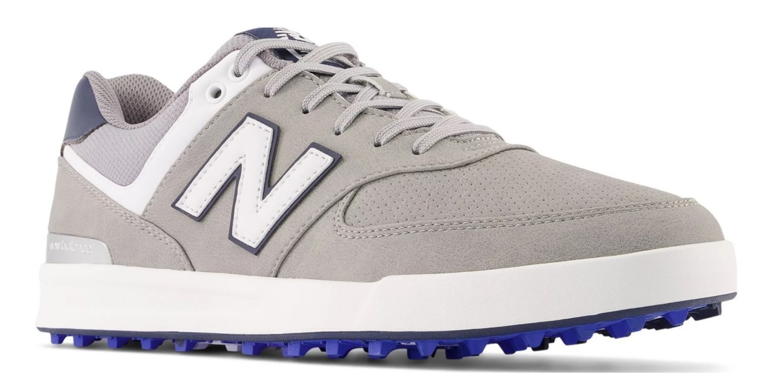 New Balance 574 グリーン スパイクレス ゴルフシューズ グレー New Balance メンズ シューズ Buyma