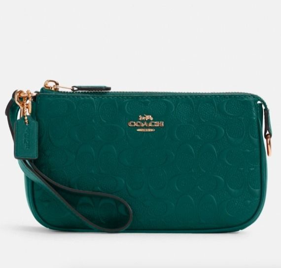 セールCoachノリータ19シグネチャーレザーリストレットポーチ (Coach ...