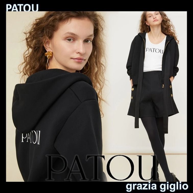◇国内発送◇PATOU◇パトゥ バッグロゴ ジップフーディ はおり