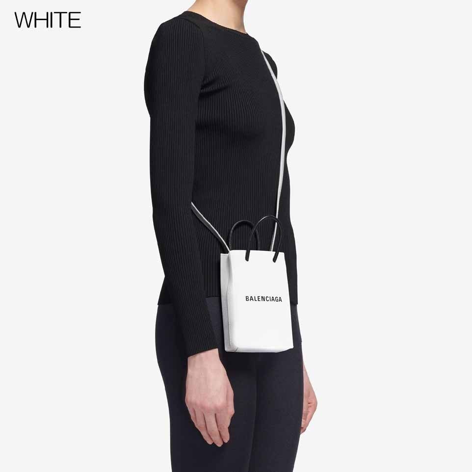 直営店】BALENCIAGA ミニ SHOPPING バッグ スマホ ホルダー 直営店】BALENCIAGA ミニ SHOPPING バッグ スマホ ホルダー