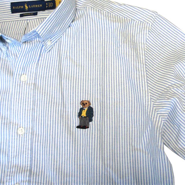 RalphLauren ラルフローレン OX BD ポロベアー ストライプシャツ ...