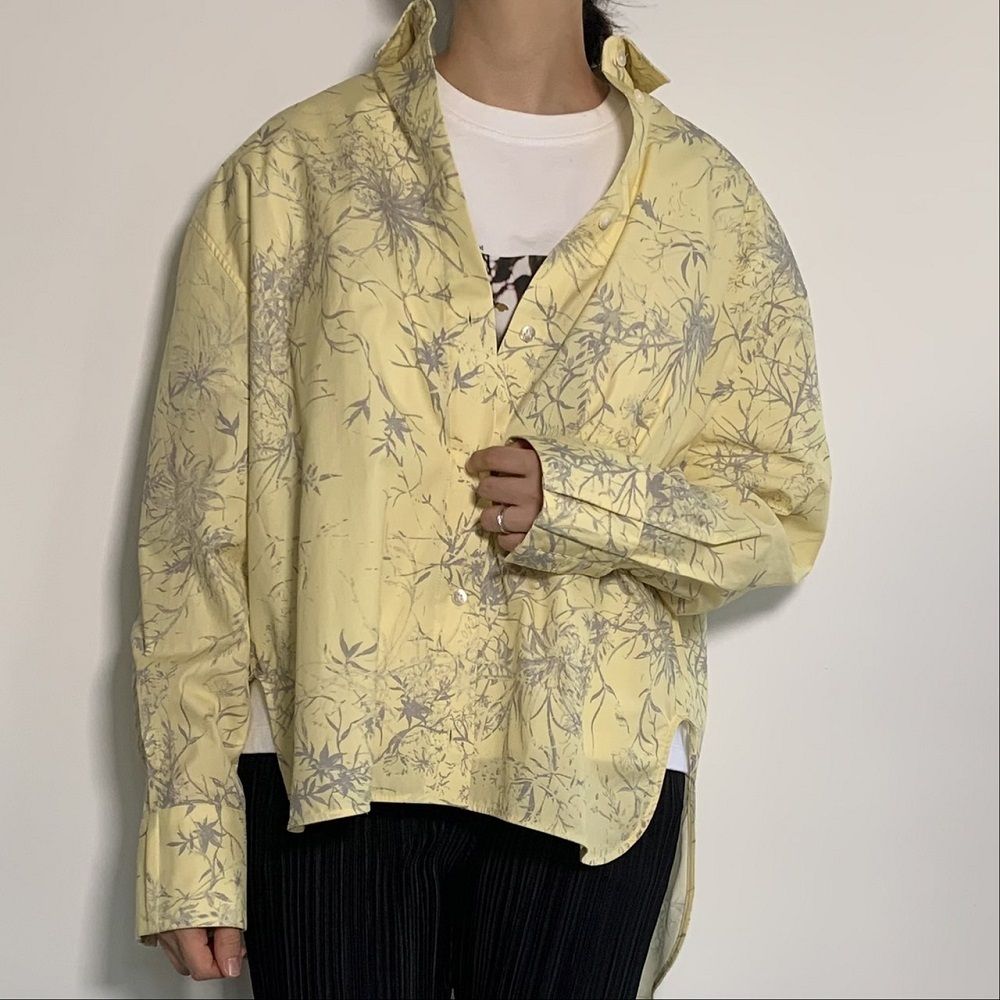 TOMWOOD 22109500 Gritti Shirt Printed Yellow Floral シャツ (Tom