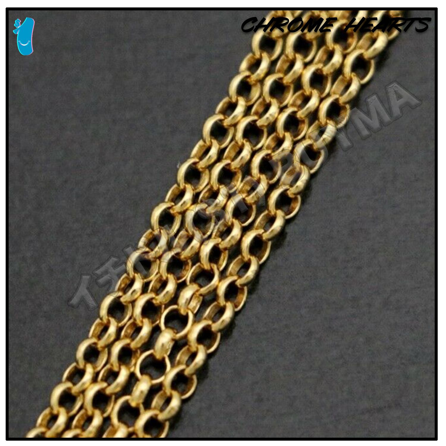 クロムハーツ 22k ゴールド ロール チェーン ネックレス 76cm
