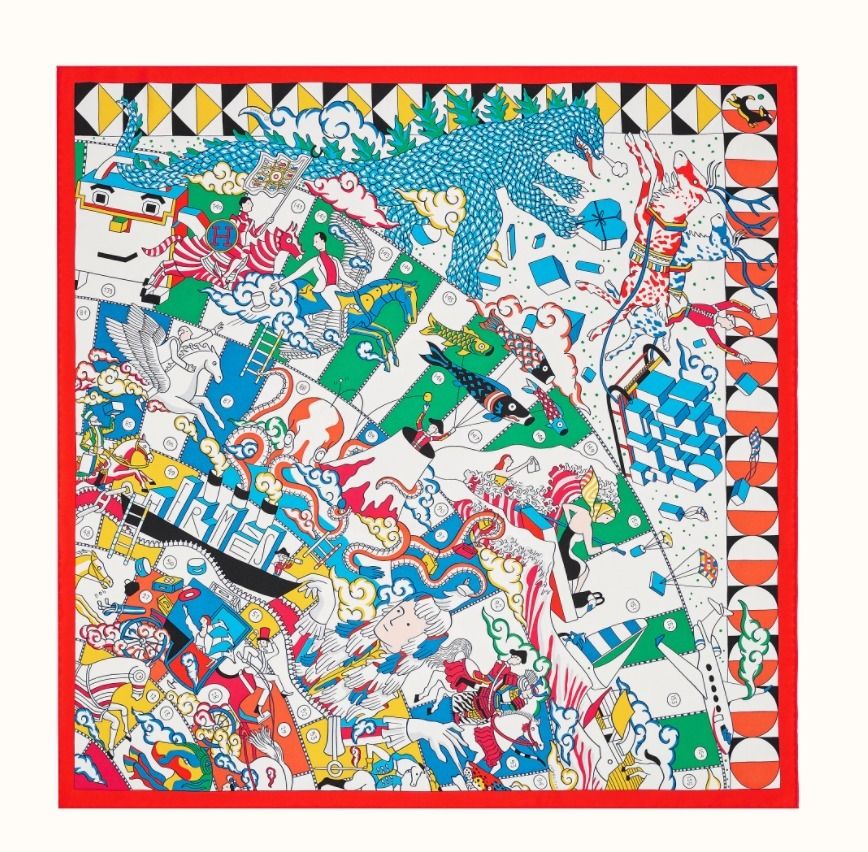豊富な色♪】エルメス カレ70《エルメスの叙事詩デタイユ》 (HERMES