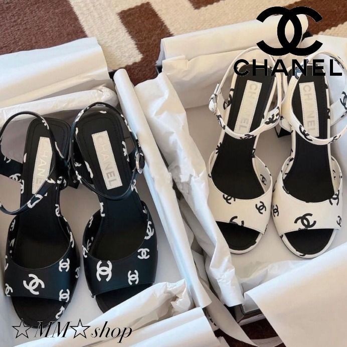 華やか♡シャネル☆サンダル☆ホワイト&ピンク&ブラック (CHANEL 華やか♡シャネル☆サンダル☆ホワイト&ピンク&ブラック (CHANEL