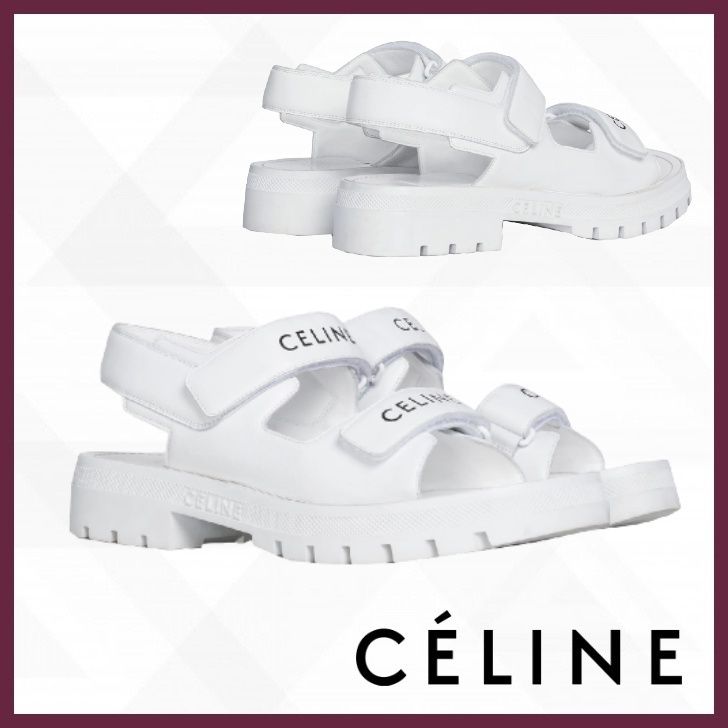 夏先どり♪セリーヌ☆レオ サンダル ホワイト (CELINE/サンダル 正規アウトレット セリーヌ レオ サンダル サンダル