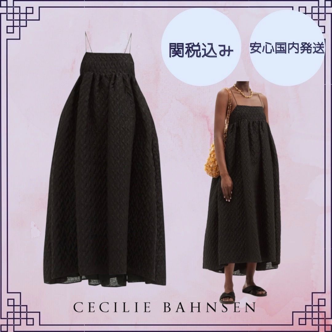 今季人気 CECILIE BAHNSEN ベス リネンブレンドクロッケ ドレス ...
