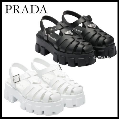 関税込み【PRADA】プラダ フォームラバー サンダル (PRADA/サンダル アウトレット大特価 サンダル フォームラバー プラダ PRADA サンダル