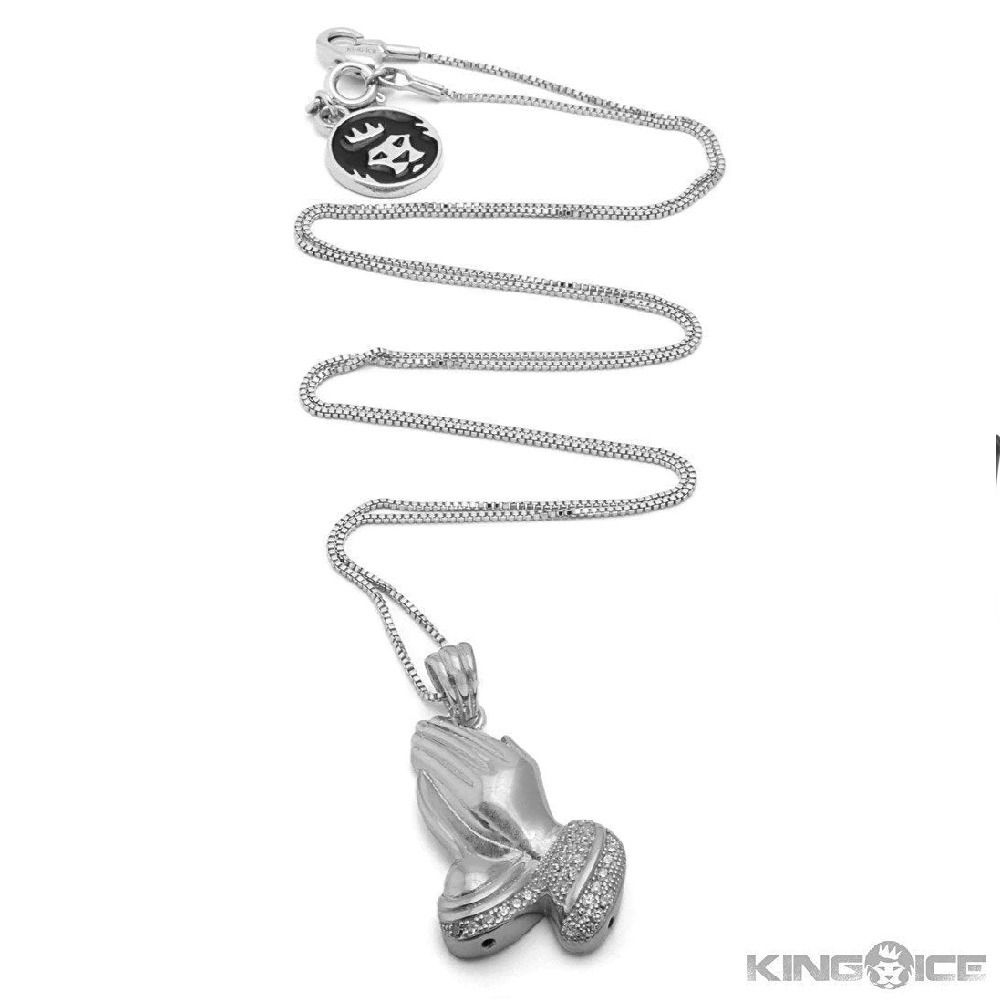 【King Ice】PRAYING HANDS EMOJI ネックレス 2色 King Ice ☆ PRAYING HANDS EMOJI NECKLACE 2色 (King Ice