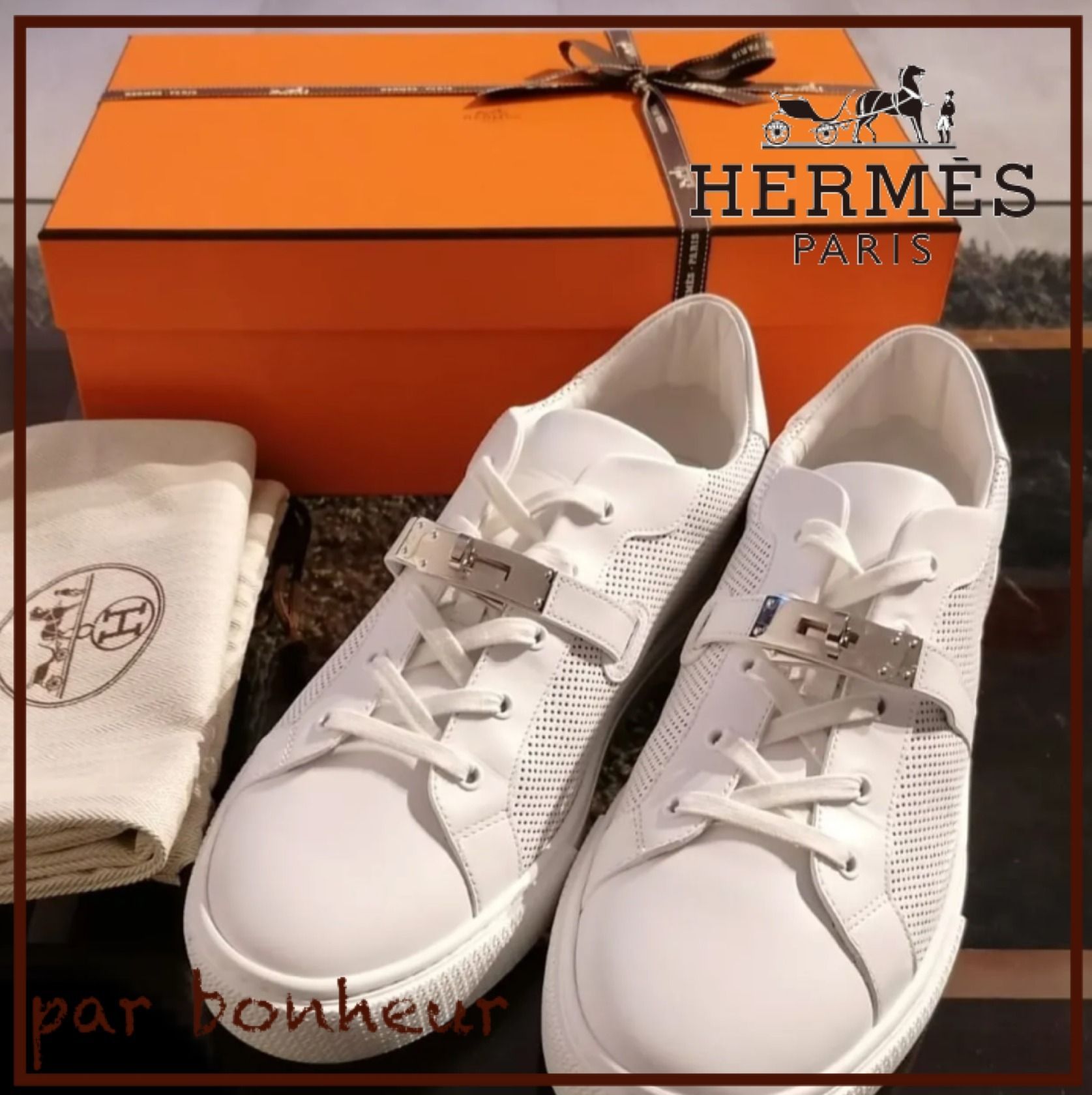 メッシュ素材でデザインお洒落♪】エルメス スニーカー Day (HERMES 最安挑戦 エルメス メッシュ メンズスニーカー 25.5〜26 スニーカー