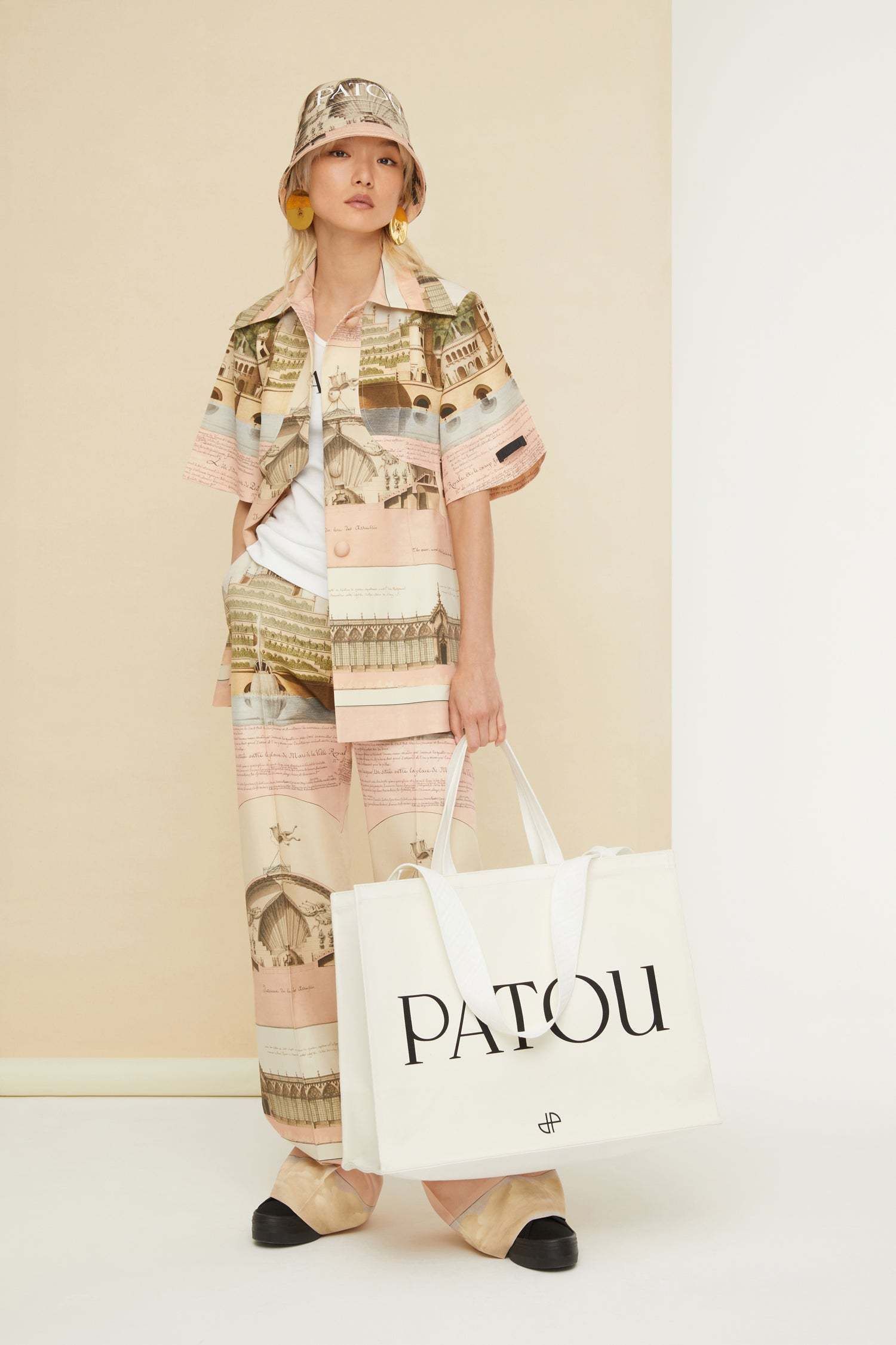 Patou】オーガニックコットン パトゥ キャンバストート 2way (PATOU Patou】オーガニックコットン パトゥ キャンバストート 2way (PATOU