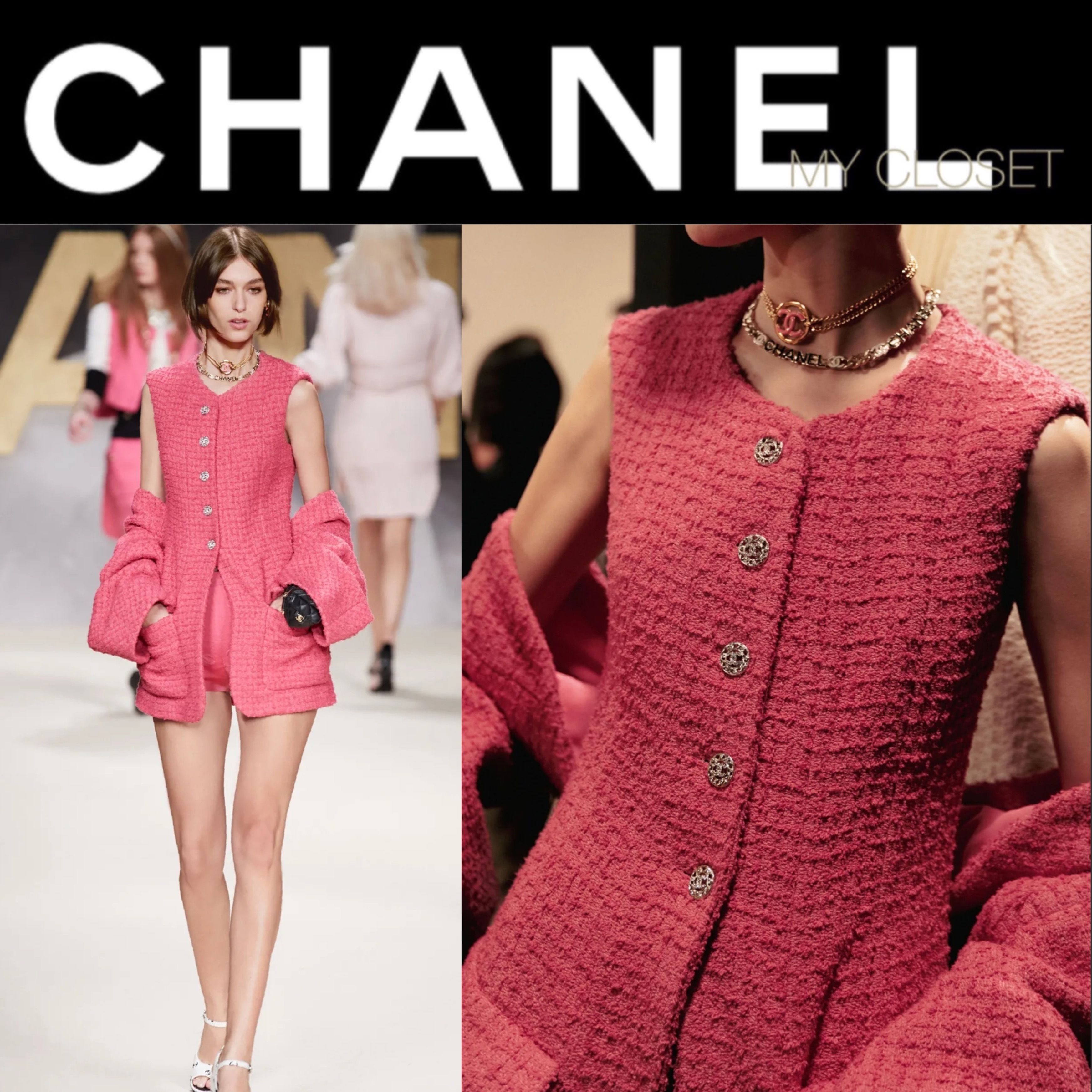 CHANEL ノースリーブ Vネック ベスト