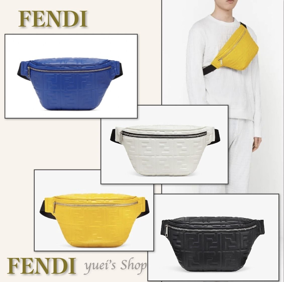 VIP価格!FENDI直営アウトレット】FFロゴベルトバッグ (FENDI VIP価格!FENDI直営アウトレット】FFロゴベルトバッグ (FENDI