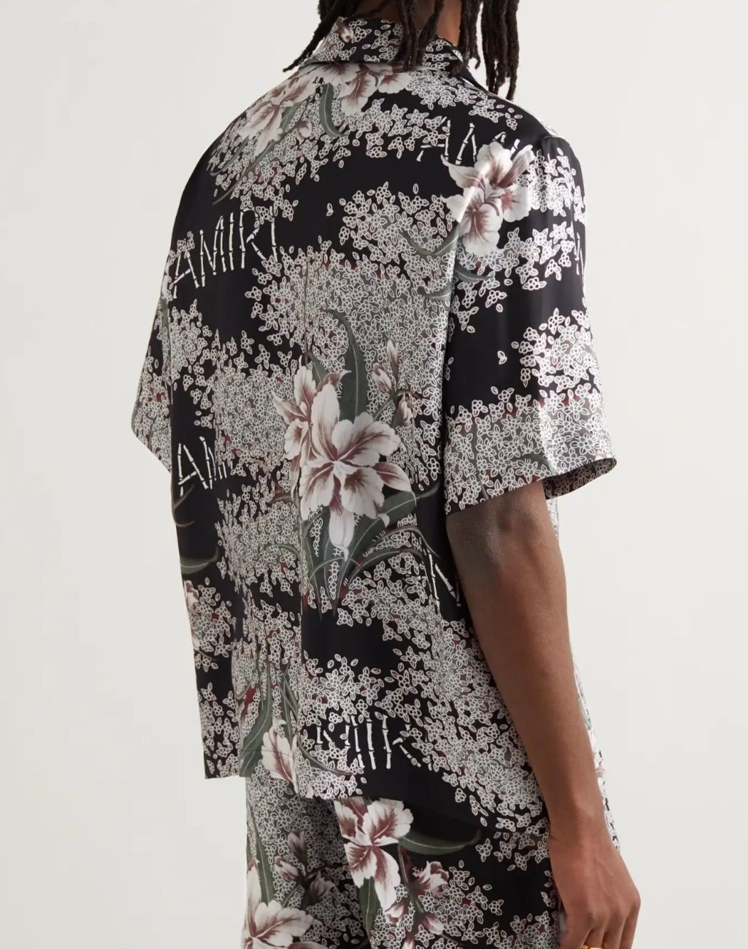AMIRI キャンプ-カラーフローラル-プリントシルク-ツイルシャツ (AMIRI AMIRI キャンプ-カラーフローラル-プリントシルク-ツイルシャツ (AMIRI