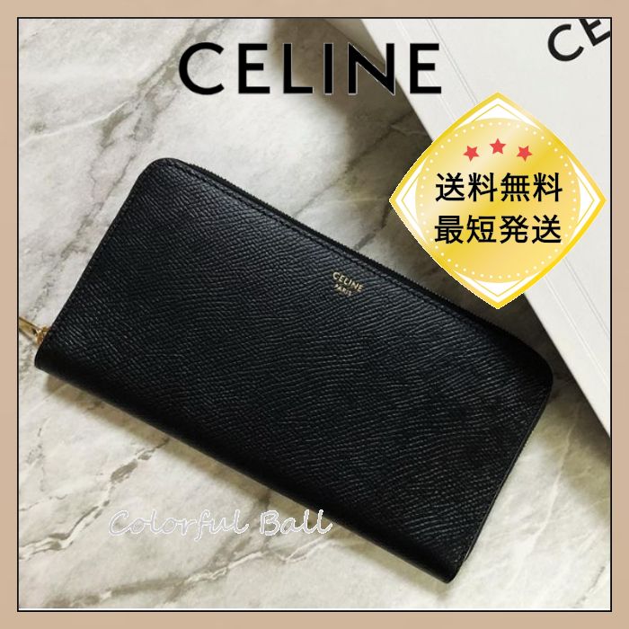 CELINE セリーヌ ラージ ジップドウォレット 長財布 10B553BEL