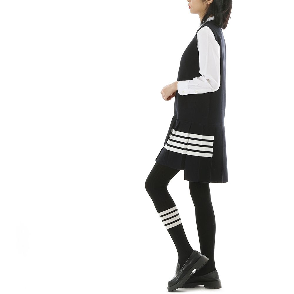 関税補償】THOM BROWNE☆22SS 4LINE プリーツ ワンピース 42 (THOM ...