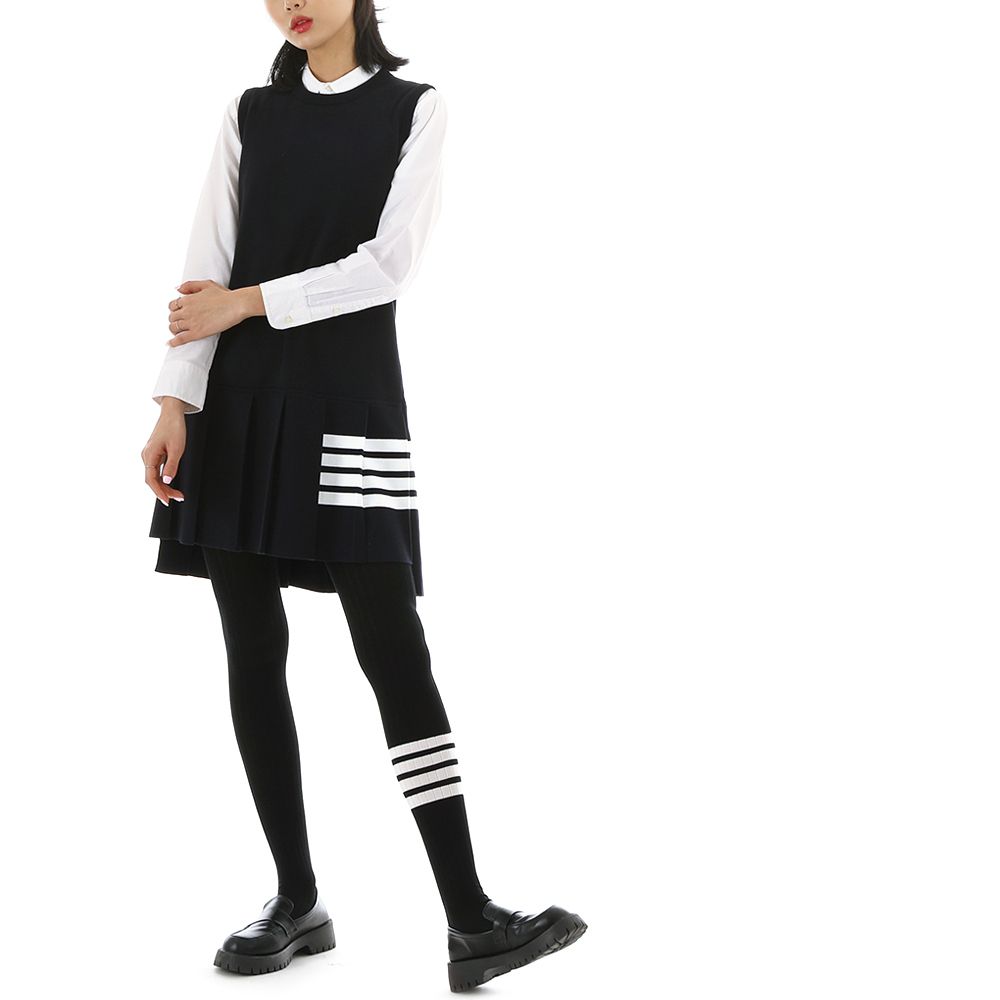 関税補償】THOM BROWNE☆22SS 4LINE プリーツ ワンピース 42 (THOM ...