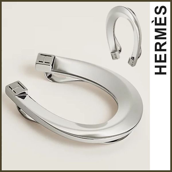 ☆希少☆HERMES☆《Luck》マネークリップ 馬蹄型*贈物にも♪ (HERMES ...