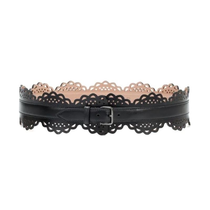 話題!】ALAIA アライア レーザーカットレザーベルト レーザー (ALAIA