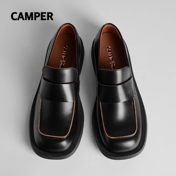 CAMPER】カンペール ラバーソール ローファー MIL 1978 黒 (CAMPER 激安店 【CAMPER】ローファー ドレス/ビジネス