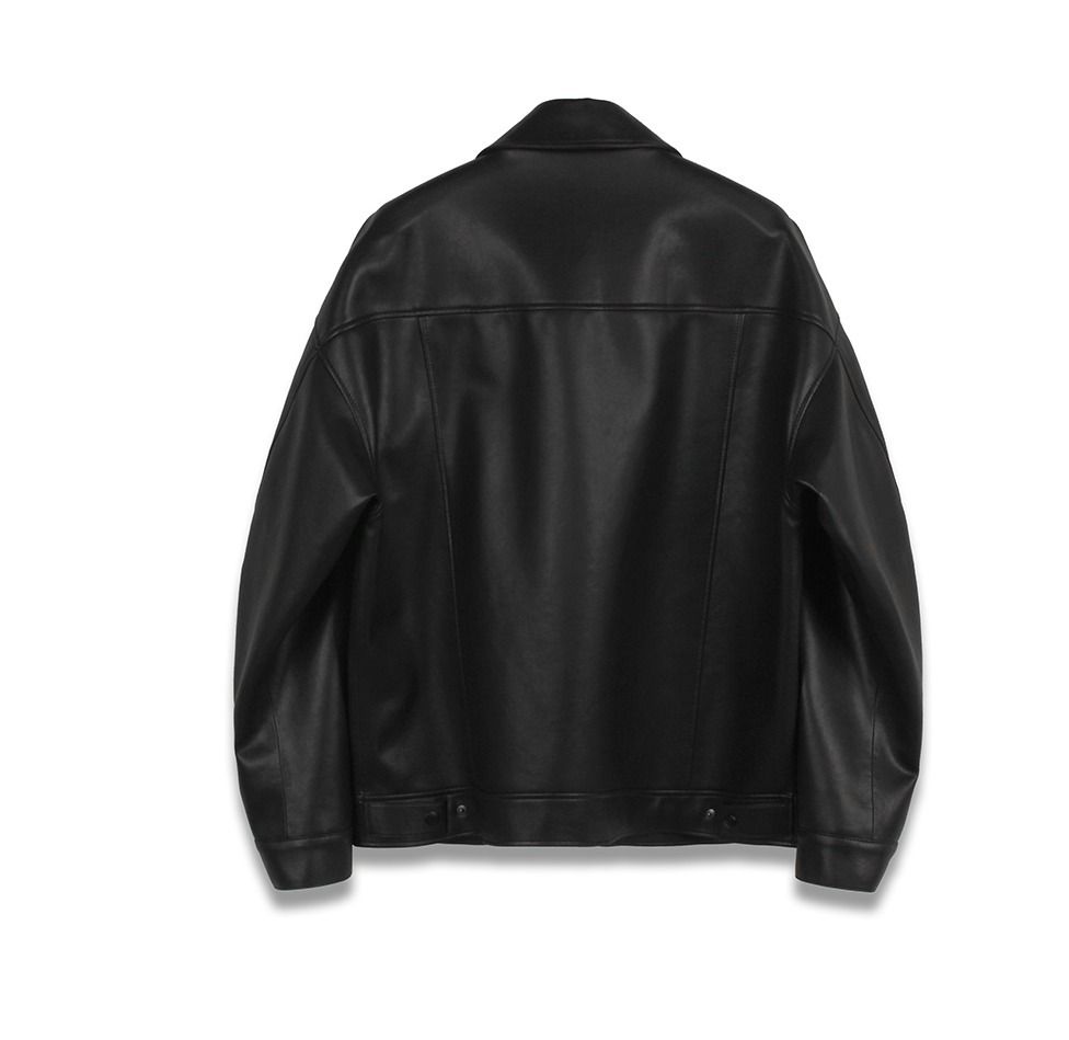 人気☆【DOFFJASON】☆Overfit vegan leather single jacke.t