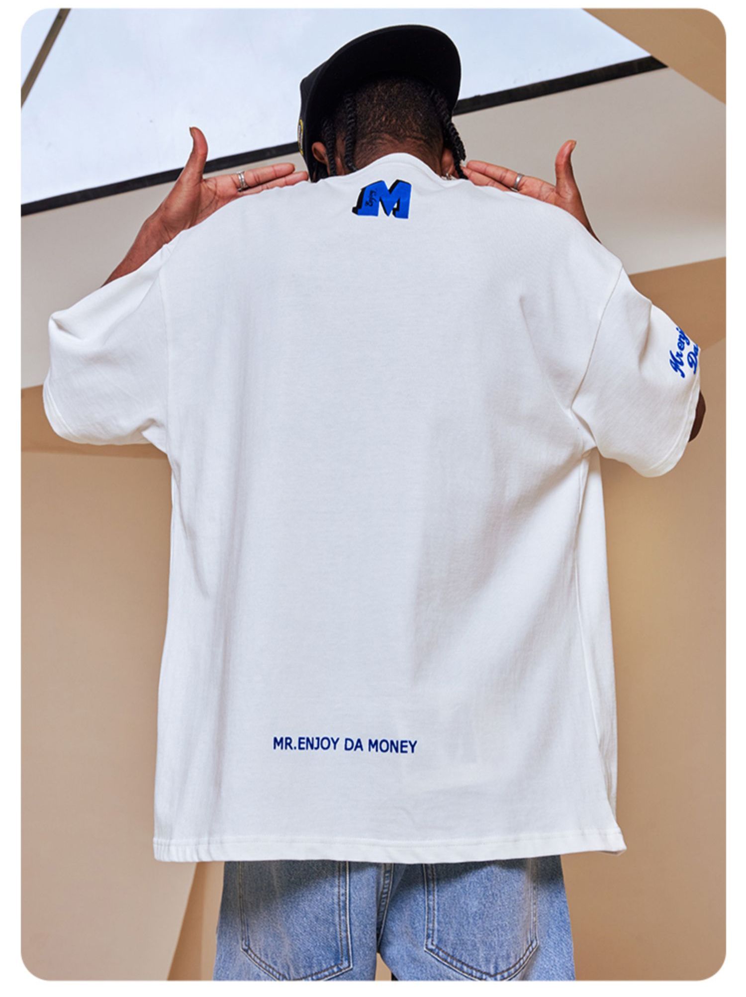 MEDM 新作 半袖 ロングTシャツ ルーズ ロゴ 大人気 ユニセックス MEDM 新作 半袖 ロングTシャツ ルーズ ロゴ 大人気 ユニセックス