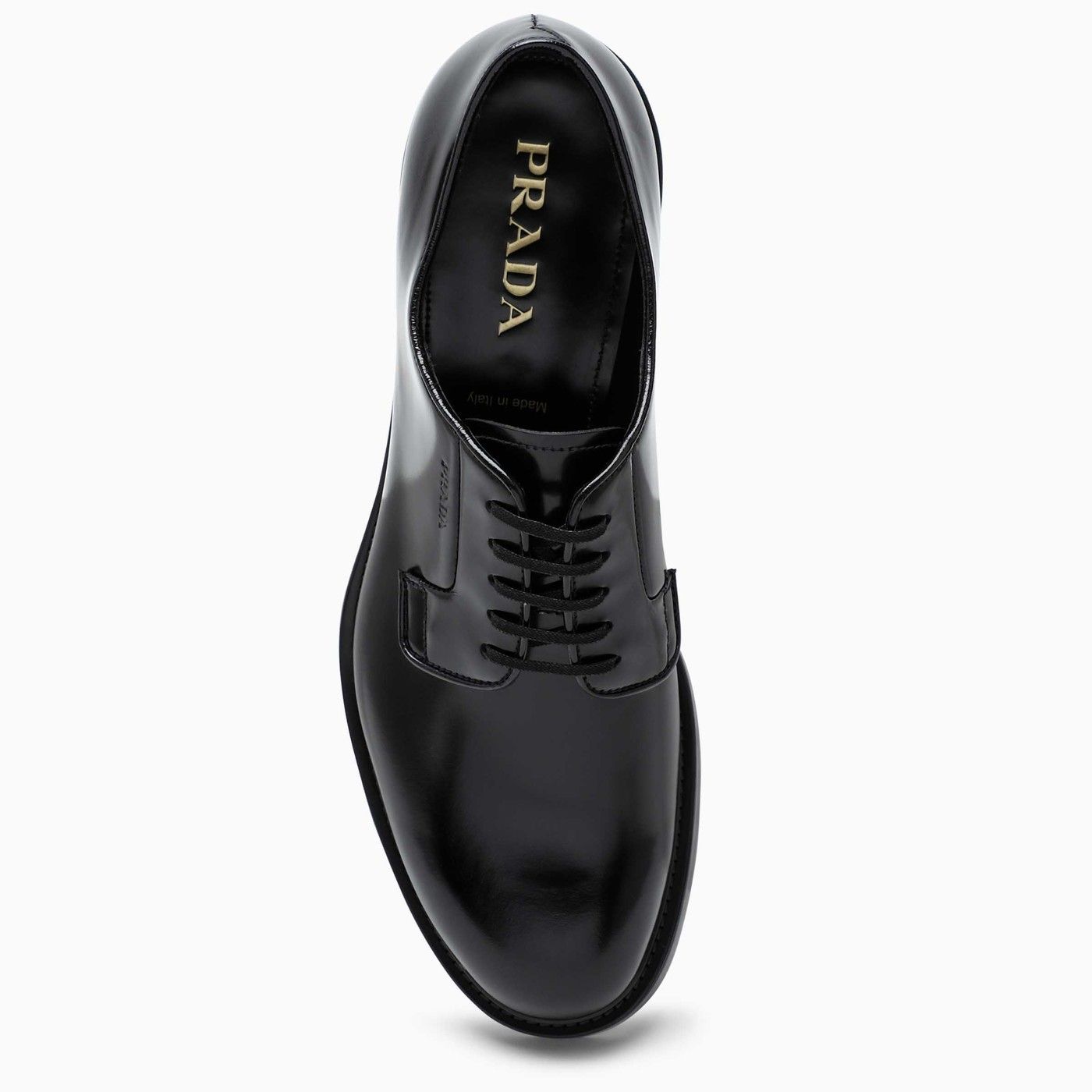 新作 22SS【PRADA】Black leather Derby shoes ローファー (PRADA ...