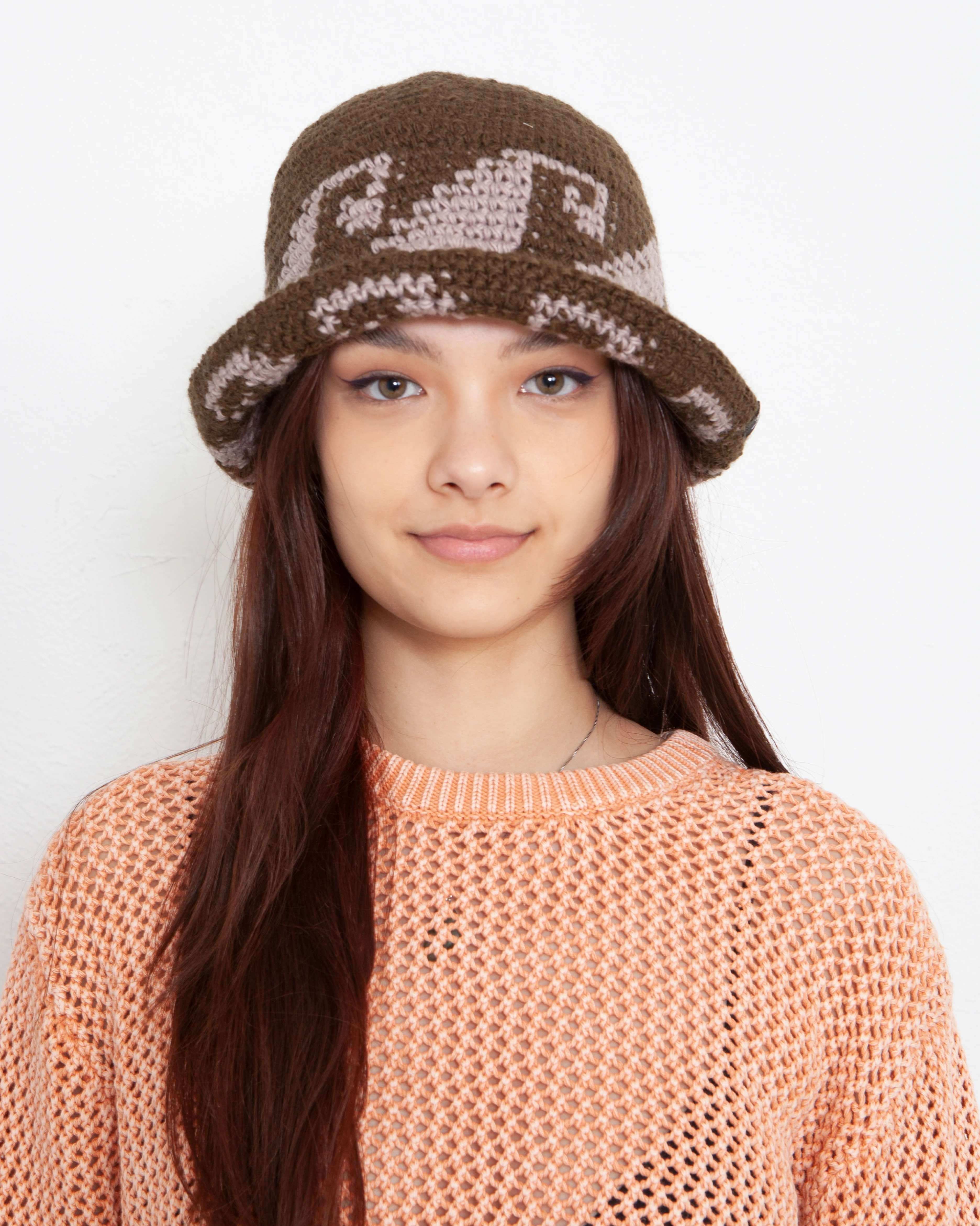 Stussy WAVES KNIT BUCKET HAT Olive ニット ハット レアモデル