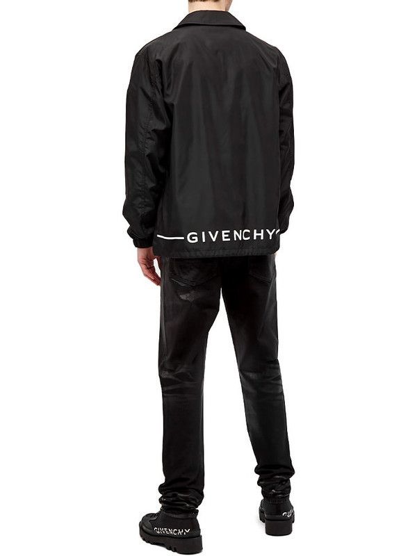 GIVENCHY バックロゴ プリント ナイロン コーチジャケット (GIVENCHY 人気特売 Givenchy コーチジャケット ナイロンジャケット