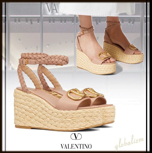 セール!VLOGO ウェッジ 9cmヒール サンダル☆VALENTINO (VALENTINO 買い純正品 ヴァレンティノ ヒールサンダル サンダル