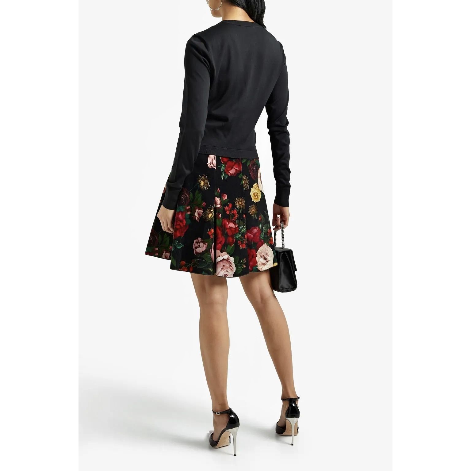 DOLCE & GABBANA フローラルプリントクレープ ミニスカート (Dolce ...