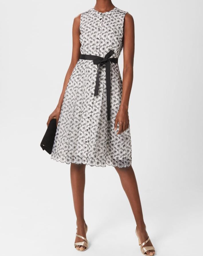 Hobbs London☆フローラルエンブロイダリー フレアワンピース (Hobbs Hobbs London☆フローラルエンブロイダリー フレアワンピース (Hobbs