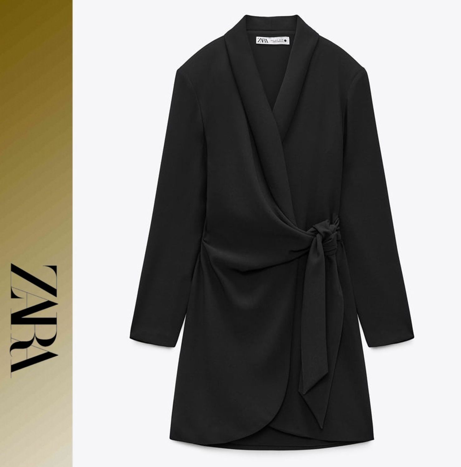 ドイツ発 Zara 新作 ラップフロントブレザーワンピ Bh Zara ワンピース Buyma