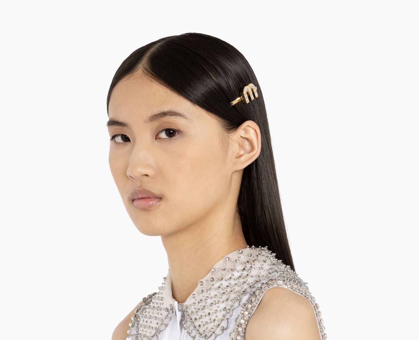 中古美品 付属品なし MIUMIU 正規品 メタルヘアクリップ
