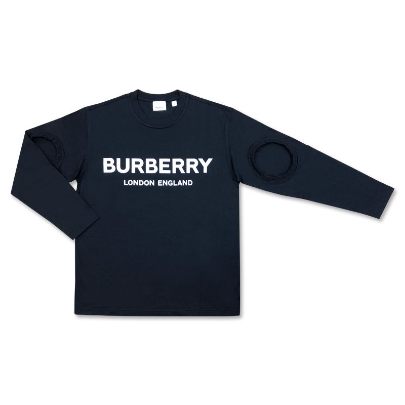 定価の半額以下!! BURBERRY バーバリー 肌見せ ロゴ Tシャツ (Burberry お得なセール価格 BURBERRY 定価の半額以下!! バーバリー XS Tシャツ ロゴ 肌見せ Tシャツ/カットソー(七分/長袖)
