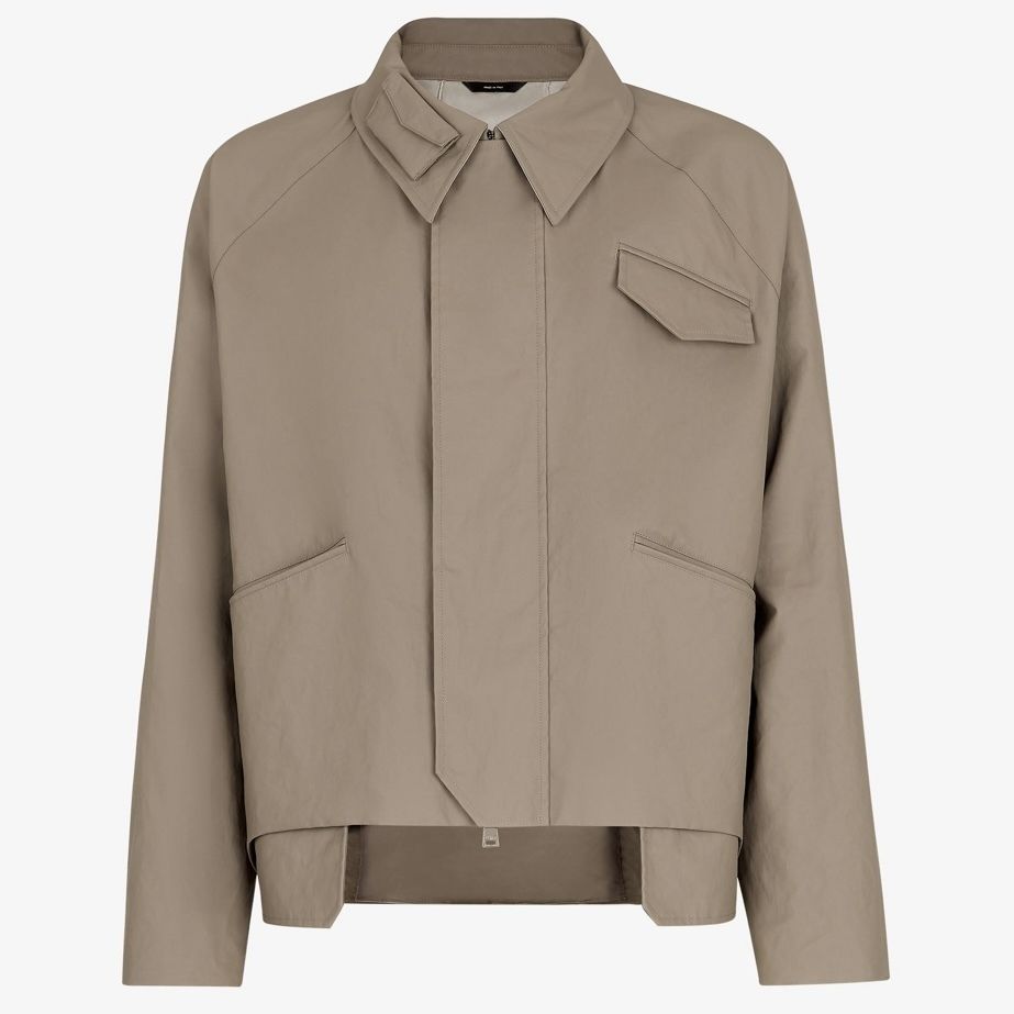 FENDI 22SS リネン アシンメトリー クロップドジャケット (FENDI お得なまとめ売り FENDI リネン混 薄手ジャケット その他