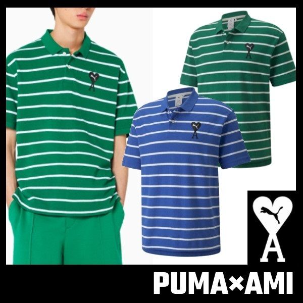 PUMA×AMI】コラボ POLO プーマ アミ パリス ポロシャツ (AMI PARIS PUMA×AMI】コラボ POLO プーマ アミ パリス ポロシャツ (AMI PARIS