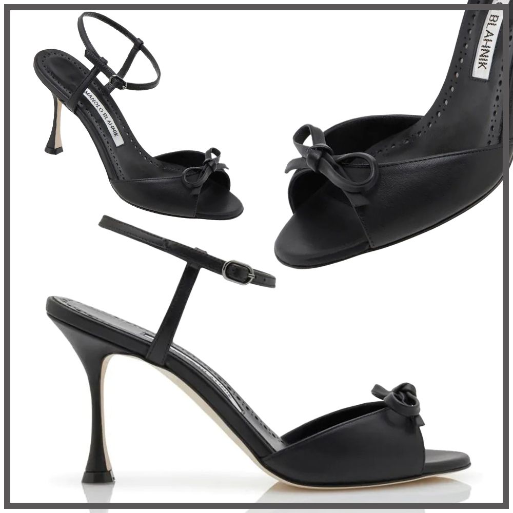 マノロブラニク☆PERTINAXA ナッパレザーオープントゥミュール (Manolo 購入人気商品 マノロブラニク サテンレザーサンダル サンダル