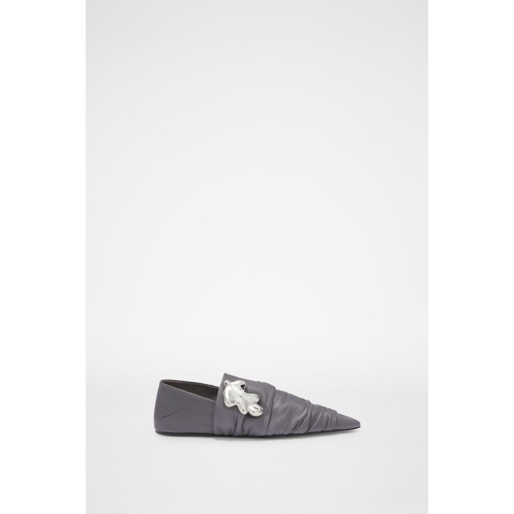 ☆JIL SANDER☆ シルバージュエリブローチ ローファー グレー (Jil ☆JIL SANDER☆ シルバージュエリブローチ ローファー グレー (Jil