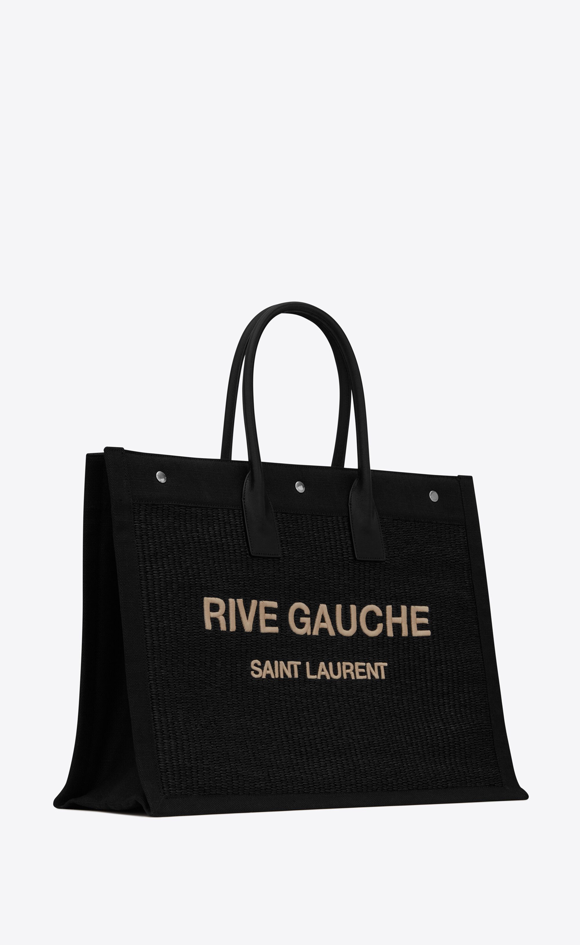 人気】SAINT LAURENT ☆ RIVE GAUCHE ラフィア トートバッグ - www ...